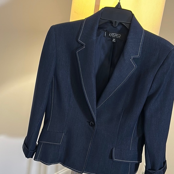 Kasper Women's Navy Blazer - Picture 6 of 16